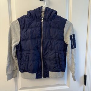 Boys size 6 Tucker + Tate blue gray fall lightweight jacket soft interior fabric